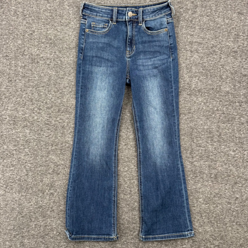Franki by Francesca's Girls Blue‎ Flare Jeans Medium Wash Youth 12